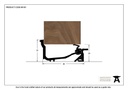 Black 914mm Macclex Lowline Sill - 90181 - Technical Drawing