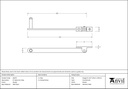 Pewter 8" Roller Arm Stay - 46379 - Technical Drawing