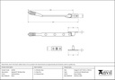 Polished Brass 8" Reeded Stay - 46706 - Technical Drawing