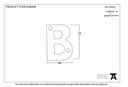 Polished Bronze Letter B - 92031B - Technical Drawing