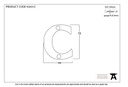 Polished Bronze Letter C - 92031C - Technical Drawing