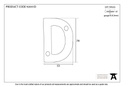 Polished Bronze Letter D - 92031D - Technical Drawing