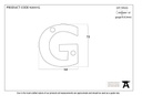 Polished Bronze Letter G - 92031G - Technical Drawing