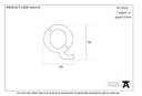 Polished Bronze Letter Q - 92031Q - Technical Drawing