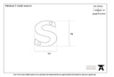 Polished Bronze Letter S - 92031S - Technical Drawing