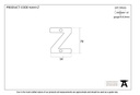 Polished Bronze Letter Z - 92031Z - Technical Drawing