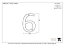 Polished Bronze Numeral 6 - 92026 - Technical Drawing