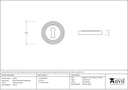 Polished Bronze Round Escutcheon (Beehive) - 46119 - Technical Drawing