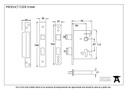 PVD 3" Euro Profile Sash Lock - 91840 - Technical Drawing