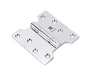 Polished Chrome 4" x 2" x 4" Parliament Hinge (pair) ss - 49557