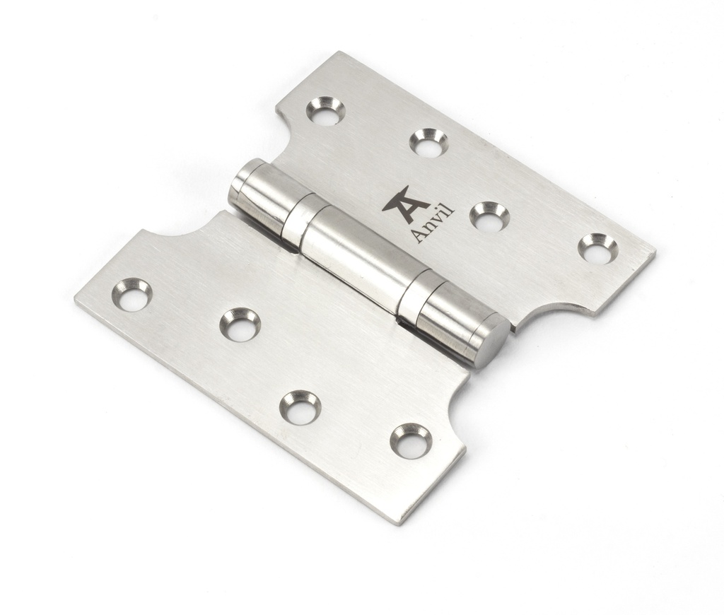 Satin SS 4" x 2" x 4" Parliament Hinge (pair) - 49566