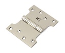 Polished Nickel 4" x 3" x 5" Parliament Hinge (pair) ss - 49564