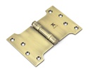 Aged Brass 4" x 4" x 6" Parliament Hinge (pair) ss - 49553