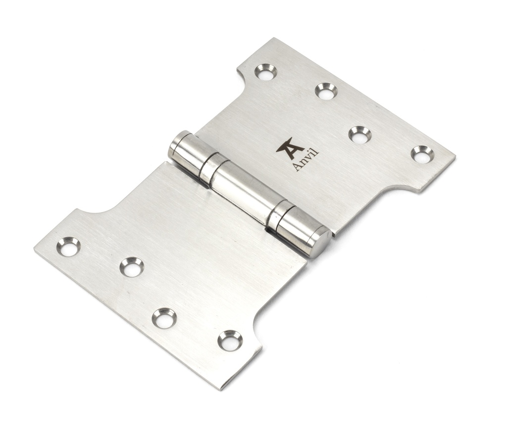 Satin SS 4" x 4" x 6" Parliament Hinge (pair) - 49568