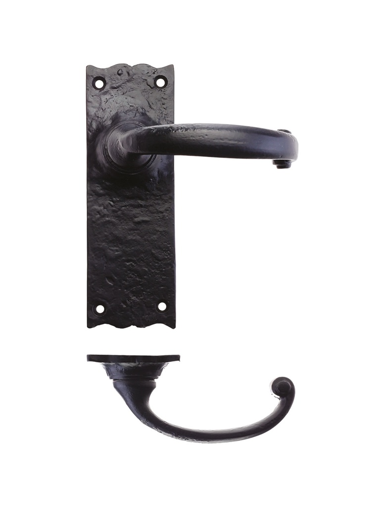 Traditional Lever on Latch Backplate - 6"