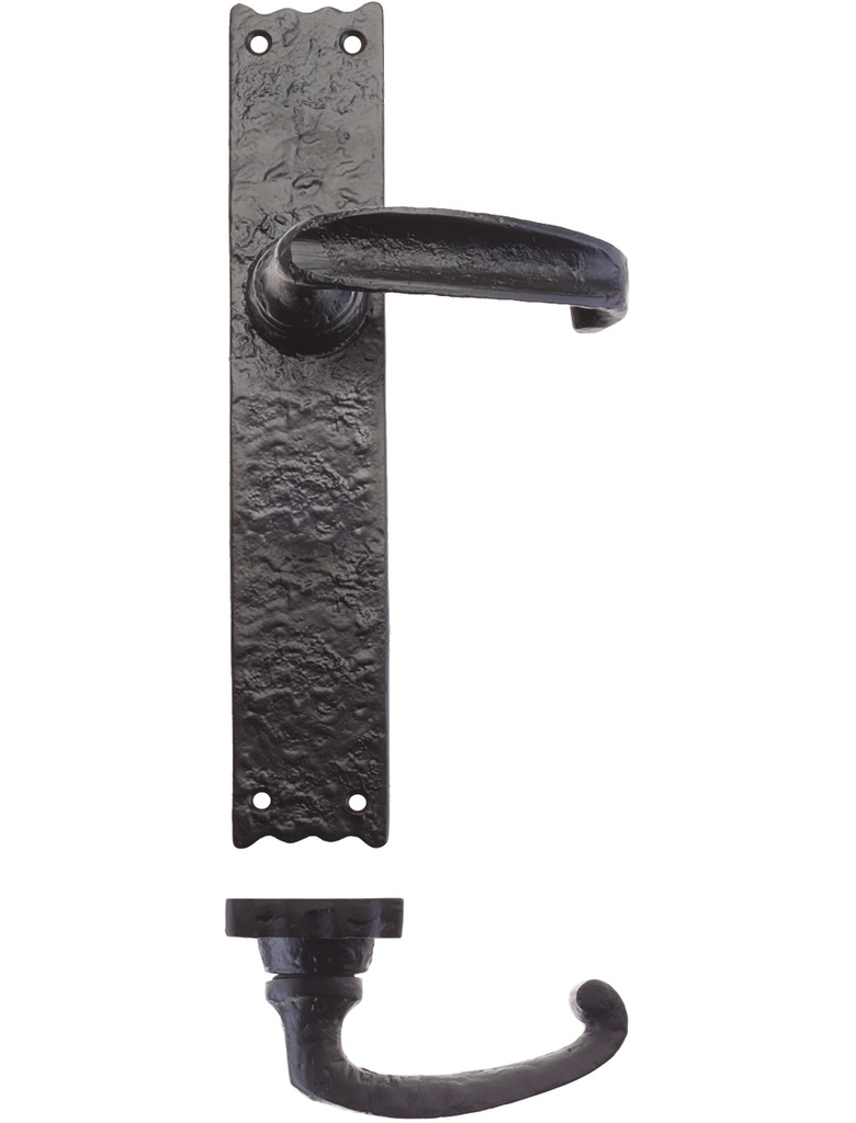 Traditional Lever on Latch Long Backplate - 10"