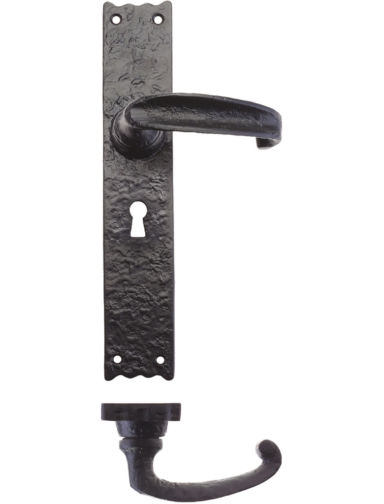 Traditional Lever on Lock Long Backplate - 10"