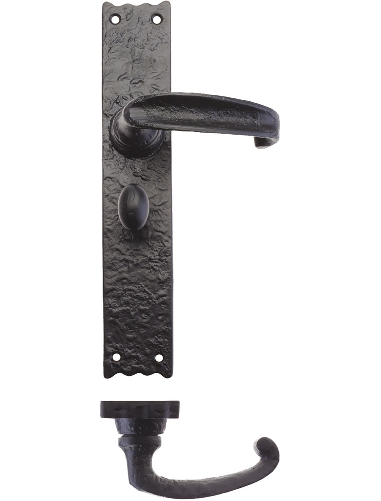 Traditional Lever on Bathroom Long Backplate - 10"