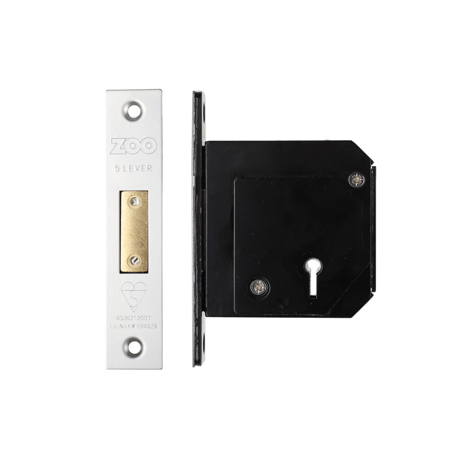 British Standard 5 Lever Deadlock - 80mm c/w Esc  - Chubb Retro Fit 3G114