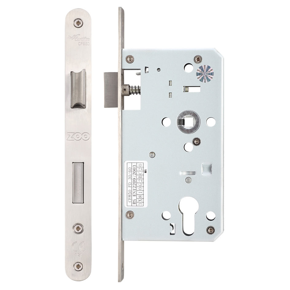 Din euro sashlock - 72mm c/c - backset 60mm - radius -  single throw