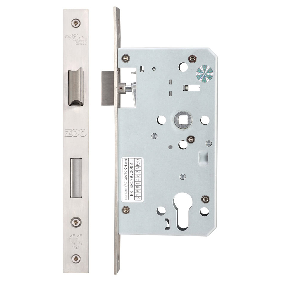 Din escape lock - 72mm c/c - backset 60mm