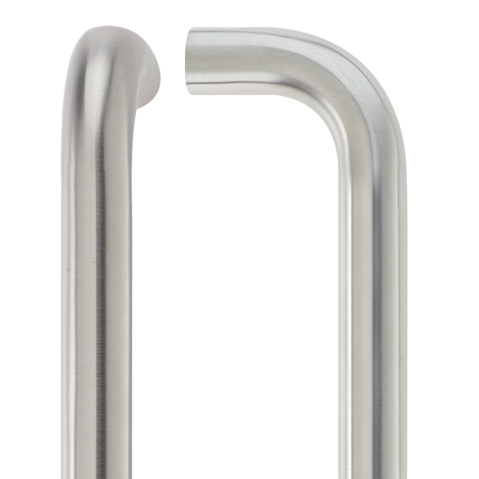 22mm D Pull Handle - 300mm Centers - Grade 201 - Bolt Through Fixings