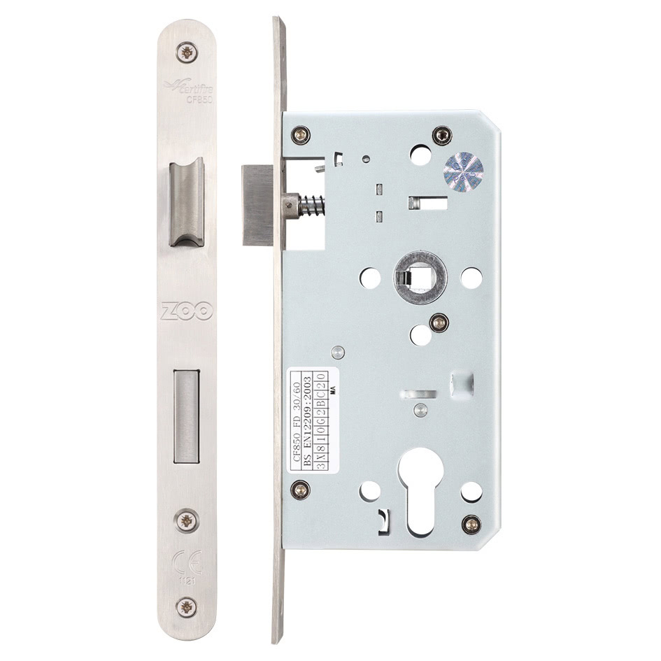 Din euro sashlock - 72mm c/c - backset 55mm - radius