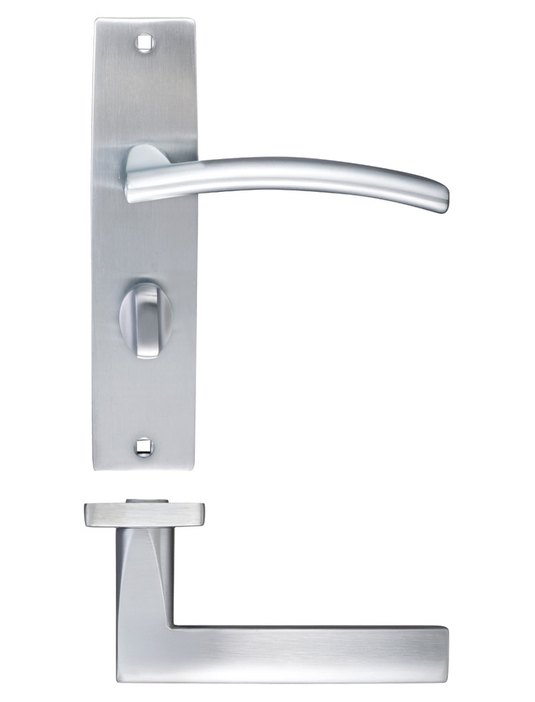 Amalfi lever on bathroom backplate