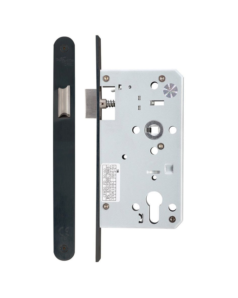 DIN Latch Case 60mm - Radiused Faceplate - Black