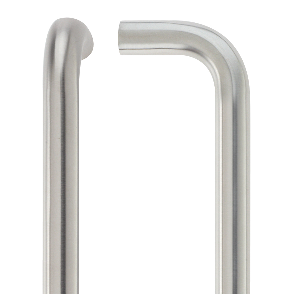 19mm D Pull Handle - 150mm Centers - Grade 201 - Bolt Through Fixings