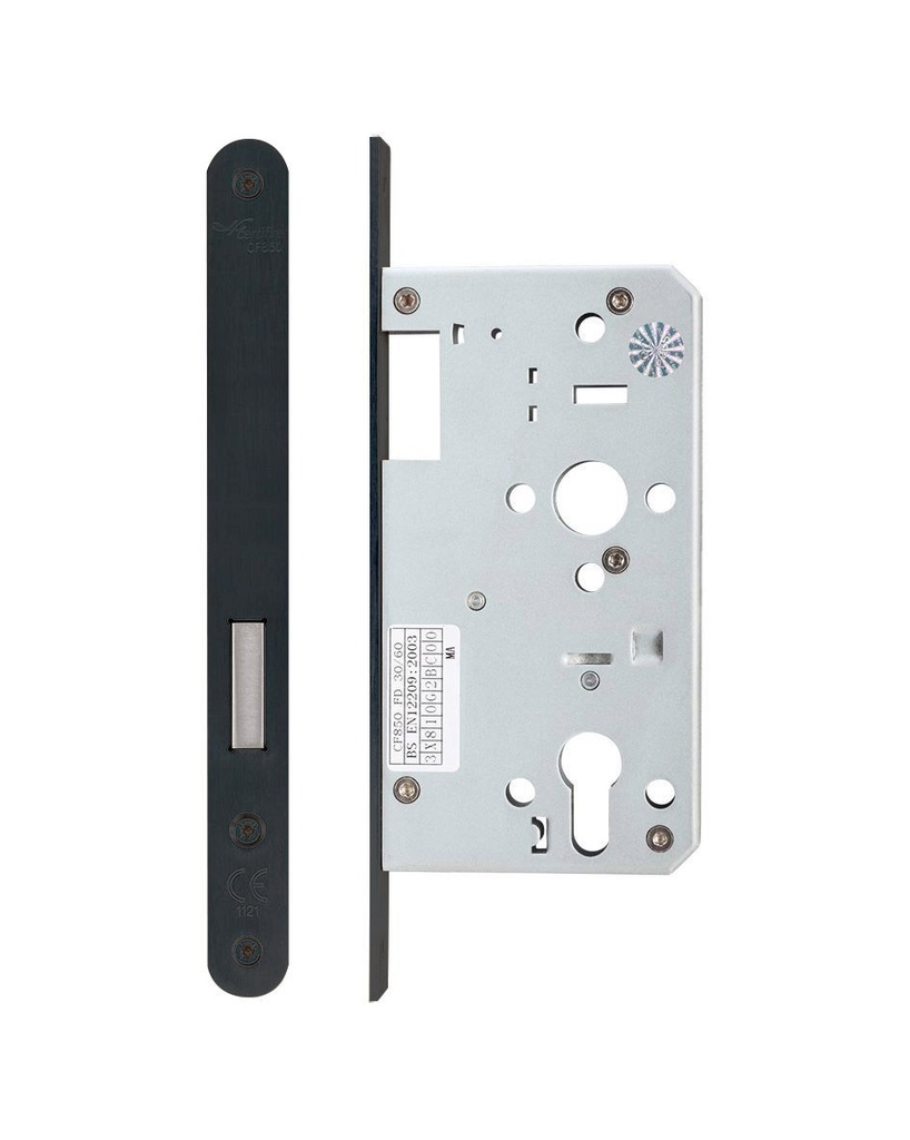 DIN Euro Dead Lock Case 60mm - Radiused Faceplate - Onyx Black