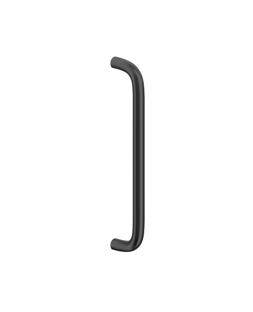 Round Bar Pull Handle - 425 x 19mm - Bolt Fix - Onyx Black