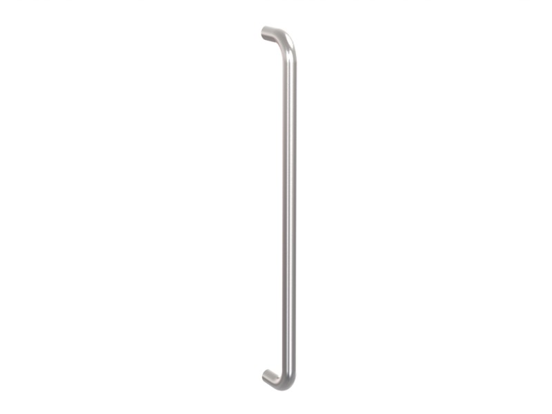 Round Bar Pull Handle - 425 x 19mm - Bolt Fix - AntiMicrobial Satin Stainless Steel