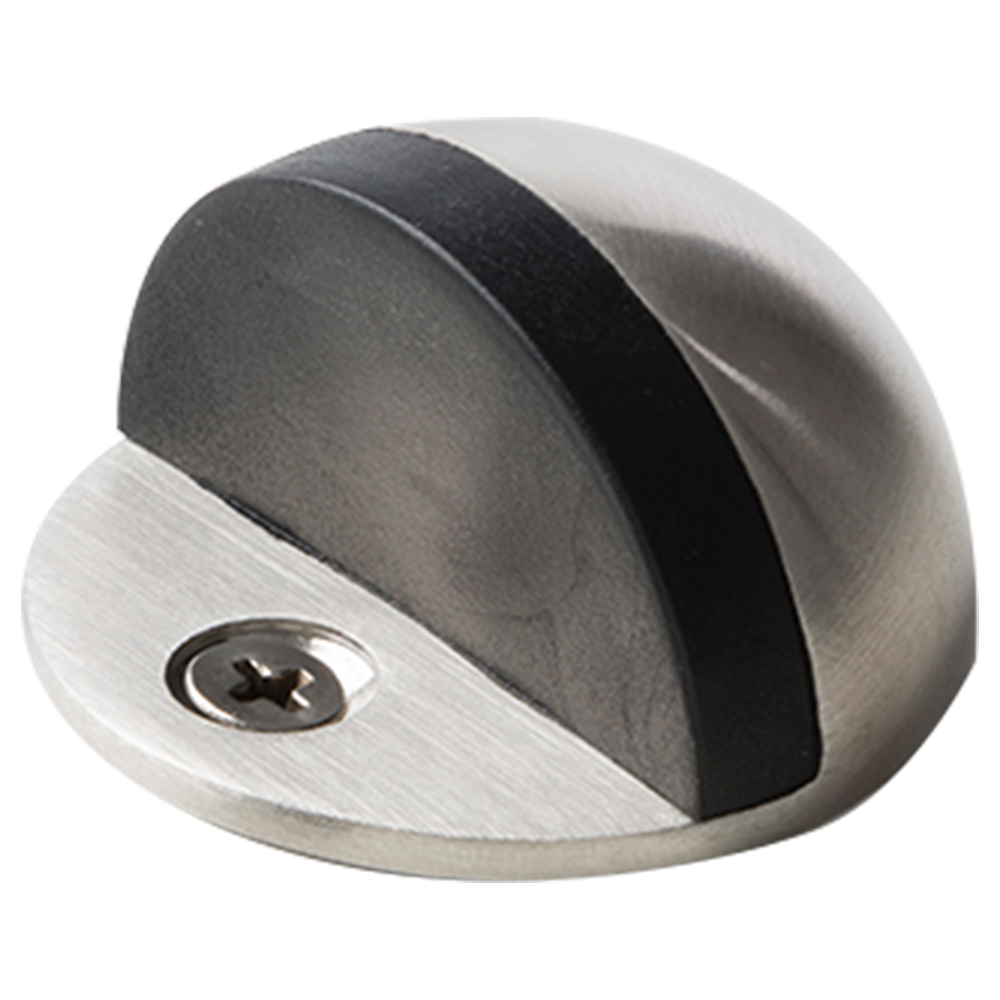 Oval Floor Door Stop - Satin Chrome