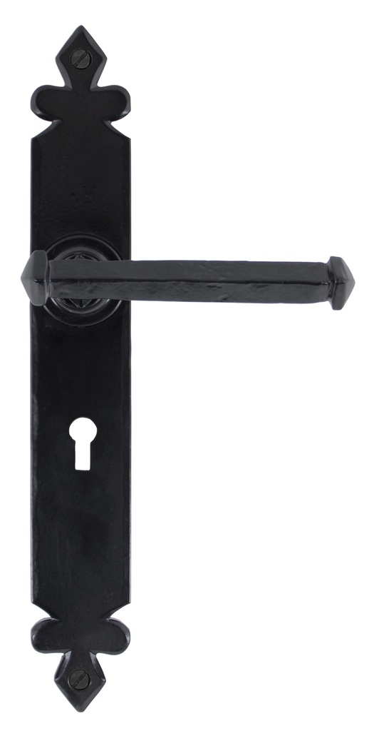 Black Tudor Lever Lock Set - 33247