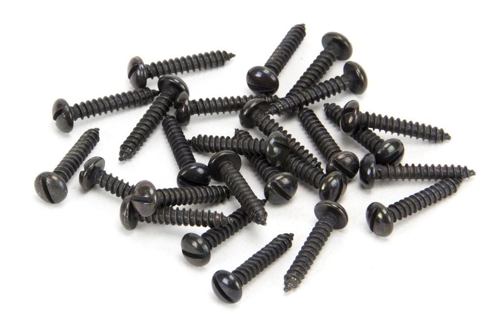 Black 6 x 3/4" Round Head Screws (25) - 33409