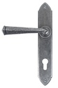 Pewter Gothic Lever Espag. Lock Set - 33604