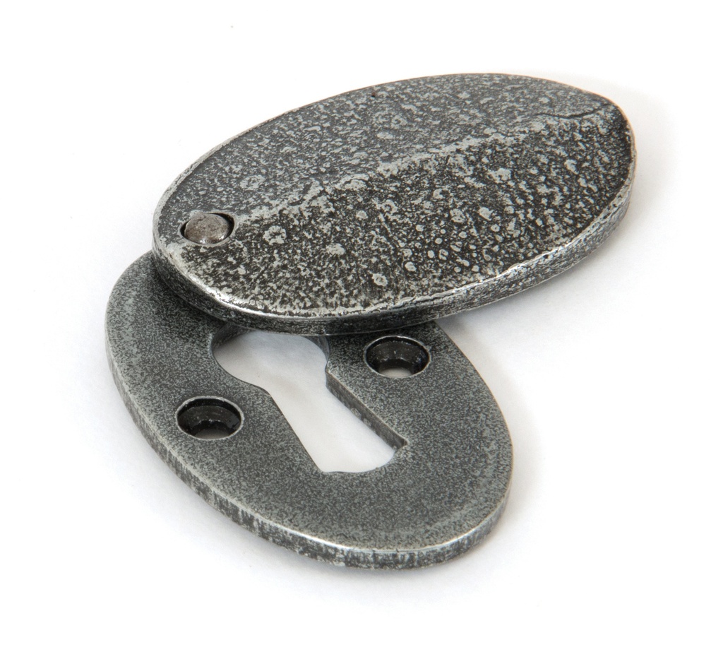 Pewter Oval Escutcheon & Cover - 33664