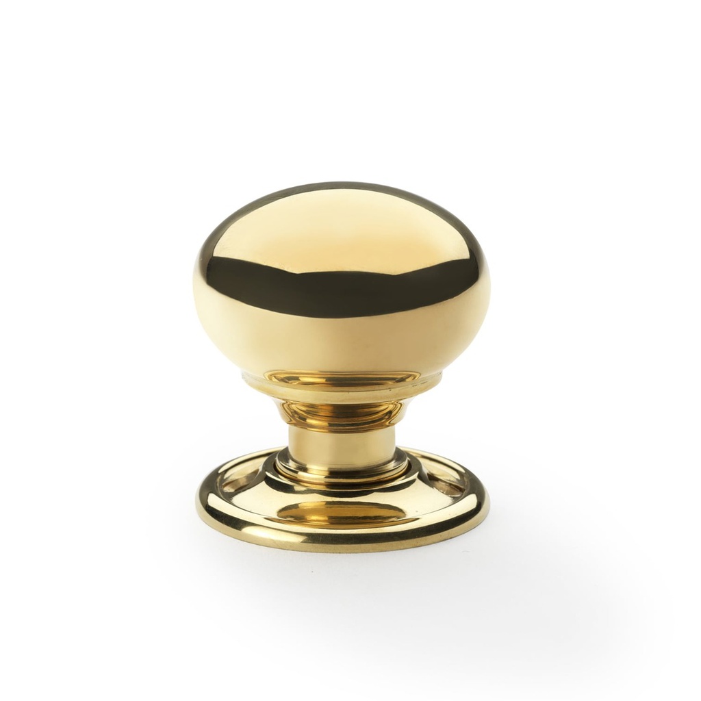 Alexander & Wilks Kershaw Door Knob - Polished Brass Unlacquered - Knob 41mm