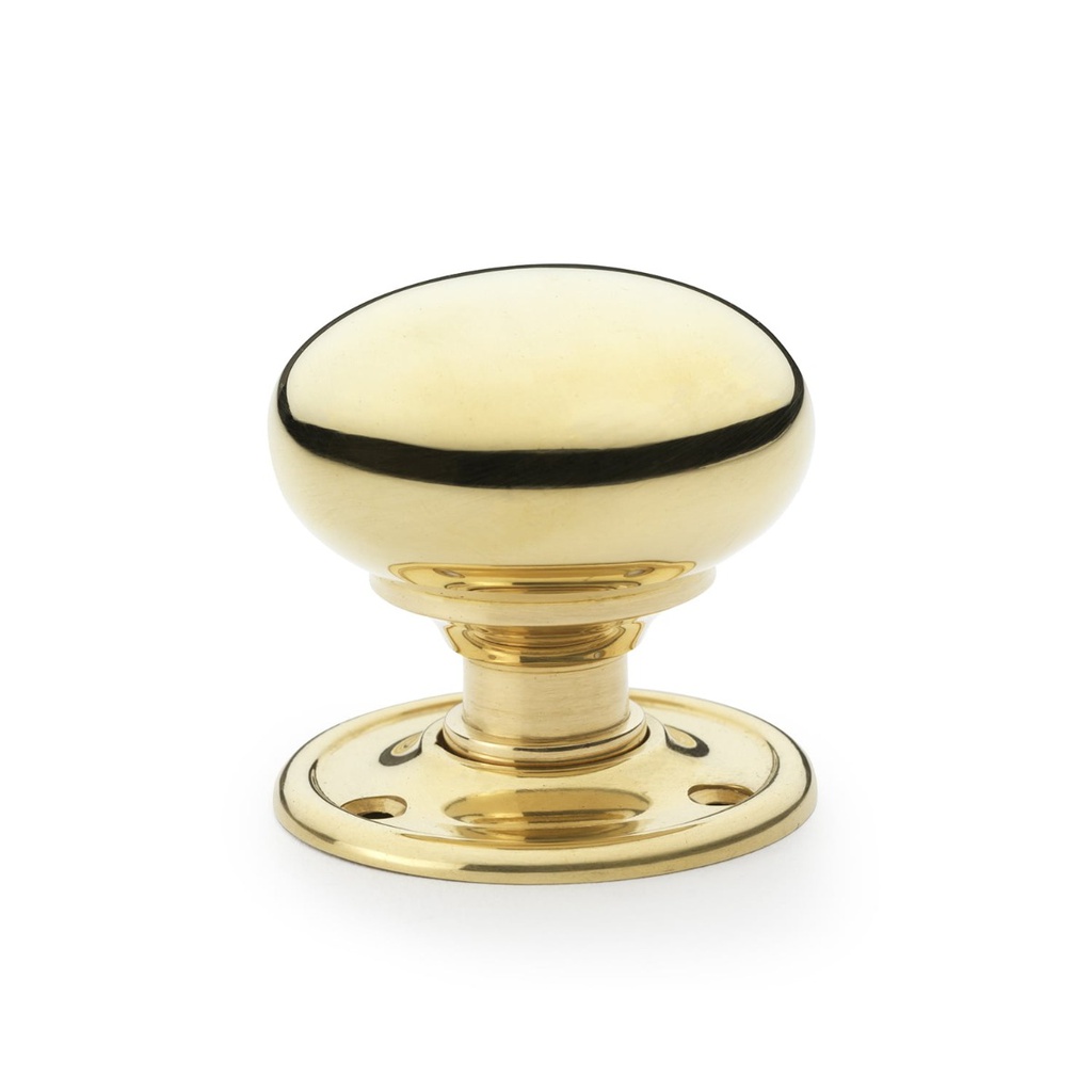 Alexander & Wilks Kershaw Door Knob - Polished Brass Unlacquered - Knob 51mm