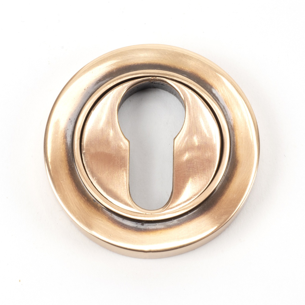 Polished Bronze Round Euro Escutcheon (Plain) - 46125