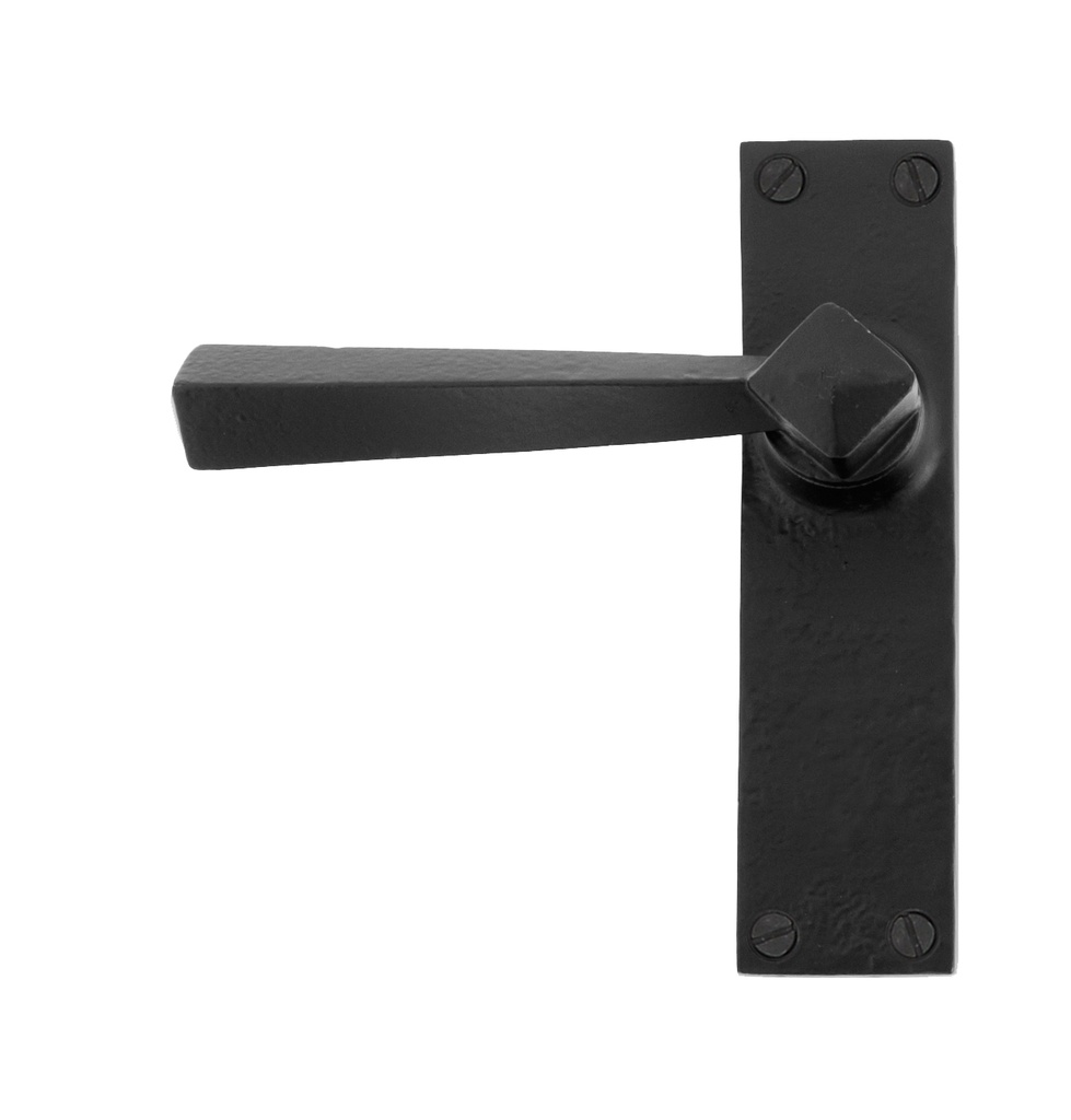 Black Straight Lever Latch Set - 73110