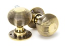 Aged Brass Beehive Mortice/Rim Knob Set - 83633