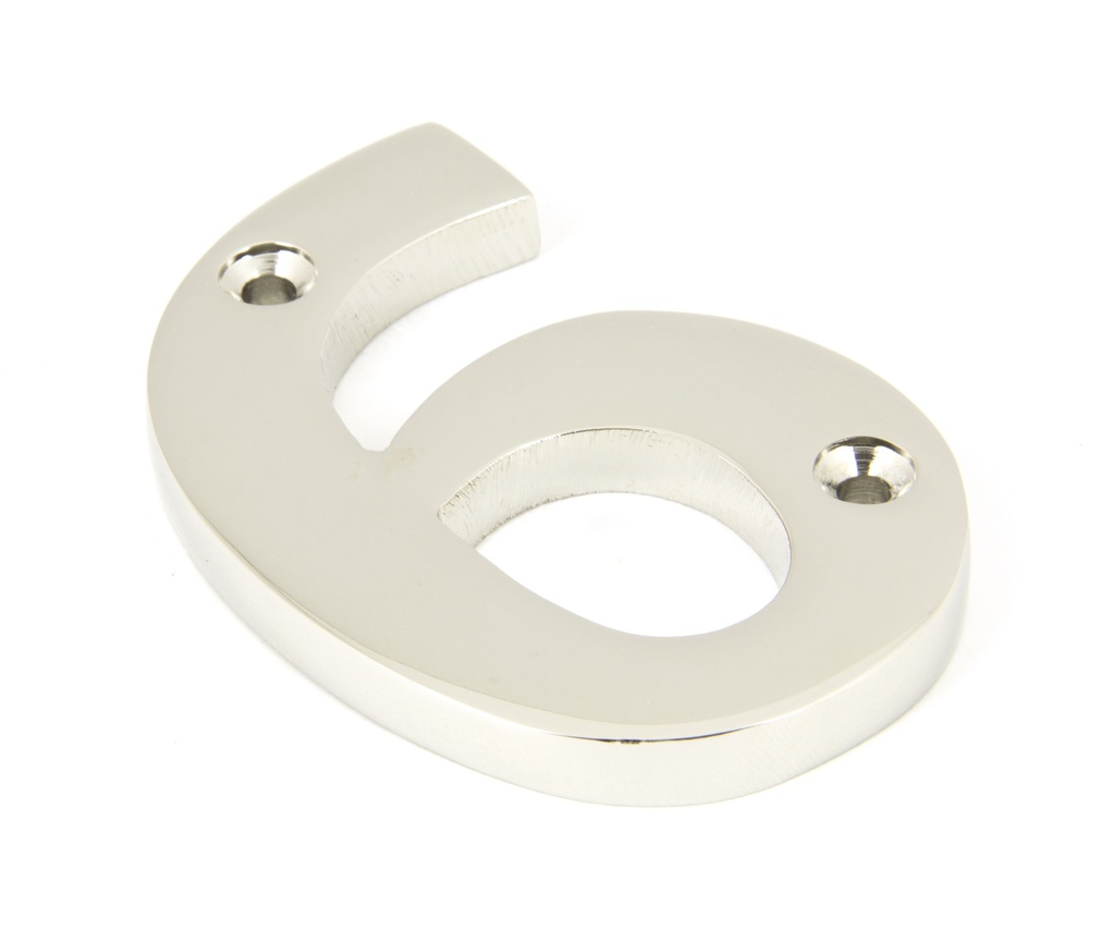 Polished Nickel Numeral 6 - 90316