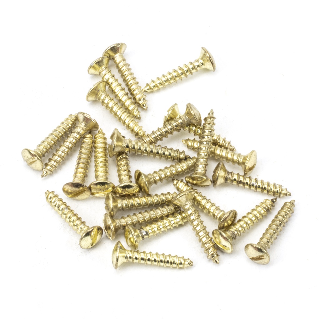 Polished Brass SS 4x¾" Countersunk Raised Head Screws (25) - 91262