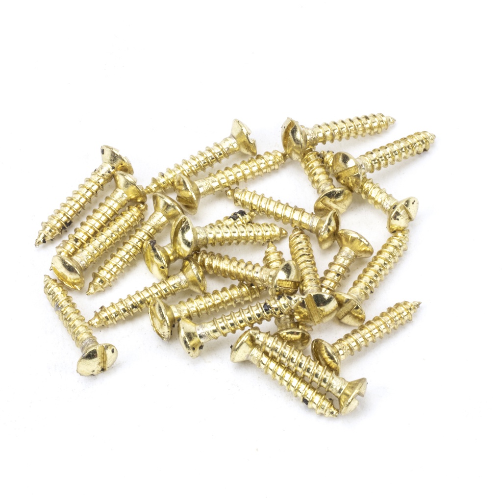 Polished Brass SS 6x¾" Countersunk Raised Head Screws (25) - 91264