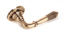 Polished Bronze Reeded Lever on Rose Set - 91917