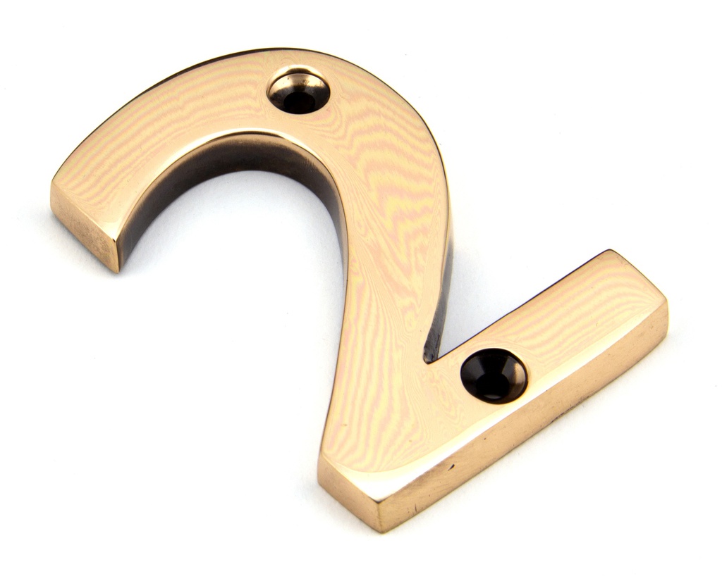 Polished Bronze Numeral 2 - 92022