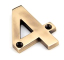 Polished Bronze Numeral 4 - 92024