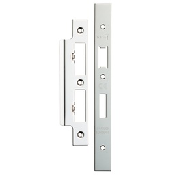 [B1250.701] Forend Strike & Fixing Pack To Suit Architectural DIN Euro Sash/Bathroom Lock - Bright Stainless Steel